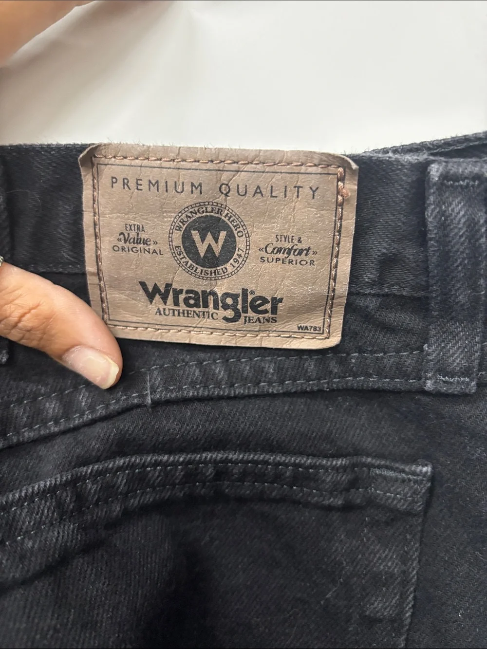 Wrangler Men's Straight Jeans in Black